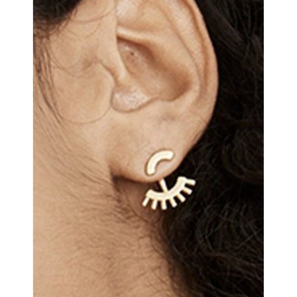 Madewell- Goldtone Succulent Ear Jackets- Stud Earrings- NWT- $24